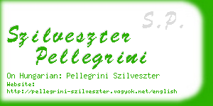 szilveszter pellegrini business card